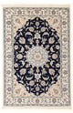 Tapis persan - Nain - Premium - 122 x 80 cm - bleu foncé