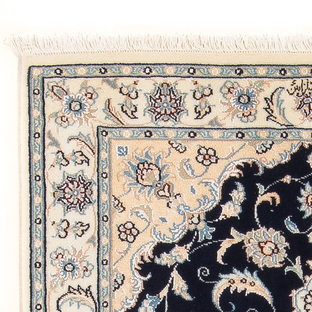 Perserteppich - Nain - Premium - 122 x 80 cm - dunkelblau