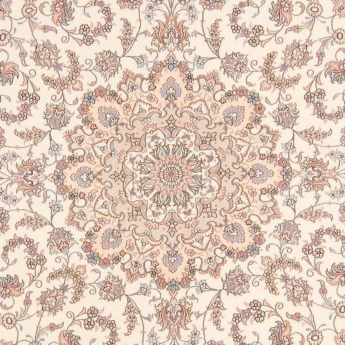 Perserteppich - Täbriz - Royal rund  - 250 x 250 cm - creme