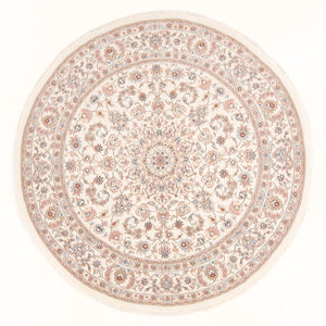 Perserteppich - Täbriz - Royal rund  - 197 x 194 cm - creme
