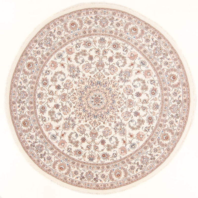 Perserteppich - Täbriz - Royal rund  - 202 x 196 cm - creme
