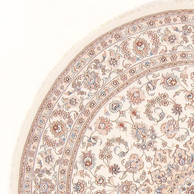 Perserteppich - Täbriz - Royal rund  - 202 x 196 cm - creme
