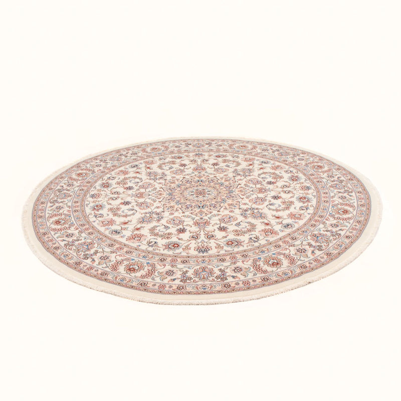Perserteppich - Täbriz - Royal rund  - 202 x 196 cm - creme