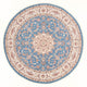 Perserteppich - Täbriz - Royal rund  - 200 x 200 cm - hellblau