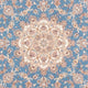 Perserteppich - Täbriz - Royal rund  - 200 x 200 cm - hellblau