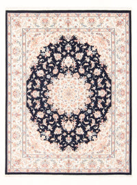 Tapis persan - Tabriz - Royal - 200 x 149 cm - bleu foncé