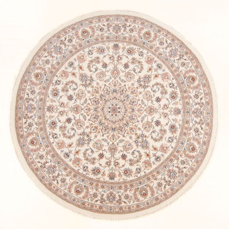 Perserteppich - Täbriz - Royal rund  - 199 x 197 cm - creme