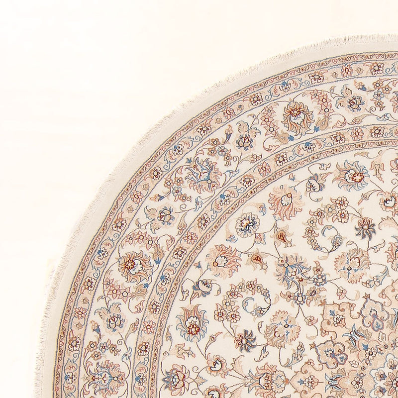 Perserteppich - Täbriz - Royal rund  - 199 x 197 cm - creme