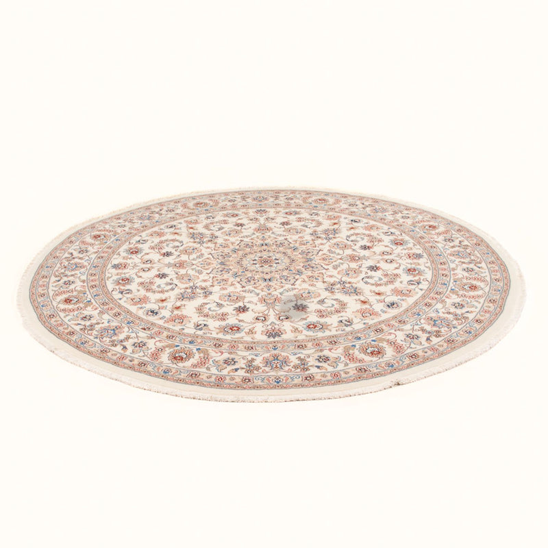 Perserteppich - Täbriz - Royal rund  - 199 x 197 cm - creme