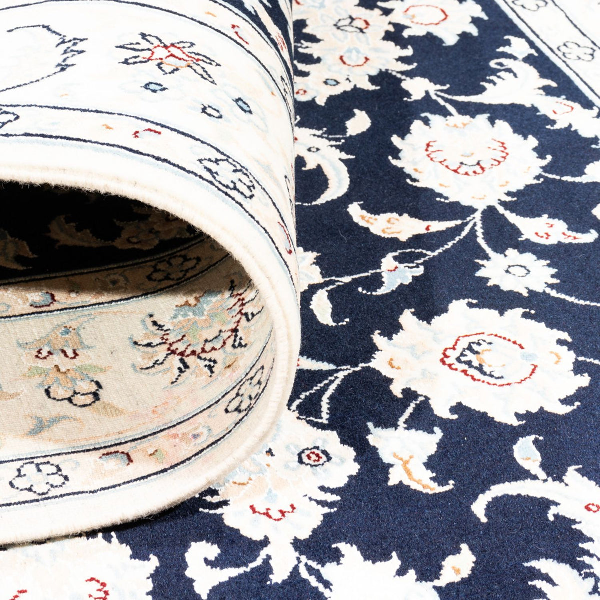 Perserteppich - Nain - Premium - 182 x 120 cm - dunkelblau