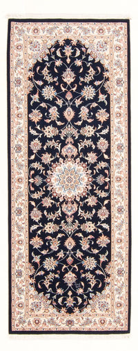 Tapis de couloir Tapis persan - Tabriz - Royal - 208 x 82 cm - bleu foncé