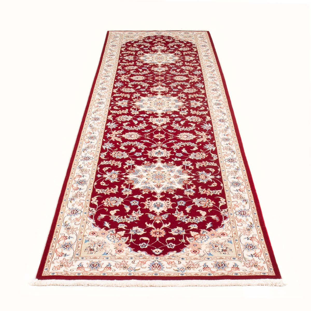 Läufer Perser - Täbriz - Royal - 305 x 81 cm - rot