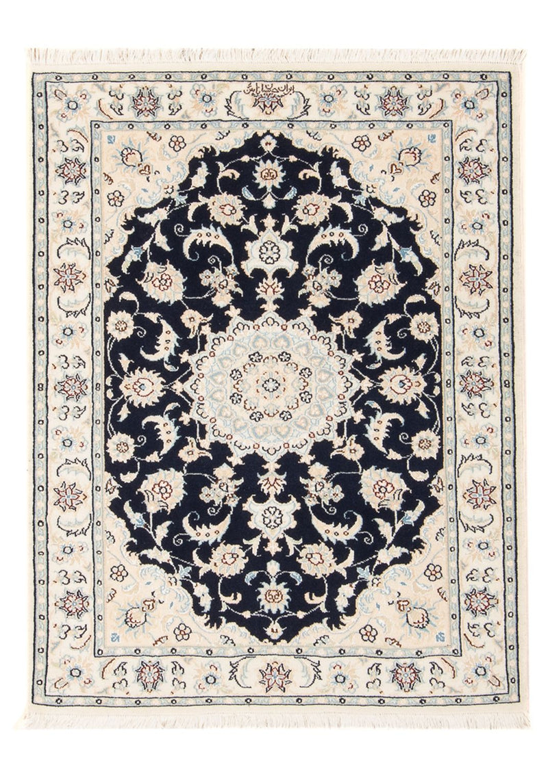 Perserteppich - Nain - Premium - 117 x 81 cm - dunkelblau