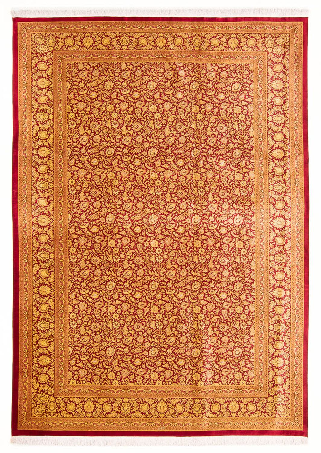 Seidenteppich - Ghom Seide - Premium - 300 x 205 cm - orange