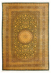 Tapis de Qom en soie Tapis 196x294cm - Tapis persan - Rectangle / Vert olive / 196 x 294 cm Rectangle