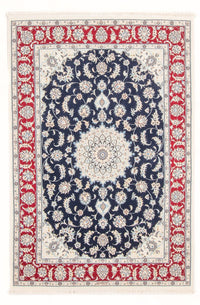 Tapis persan - Nain - Royal - 178 x 120 cm - bleu foncé