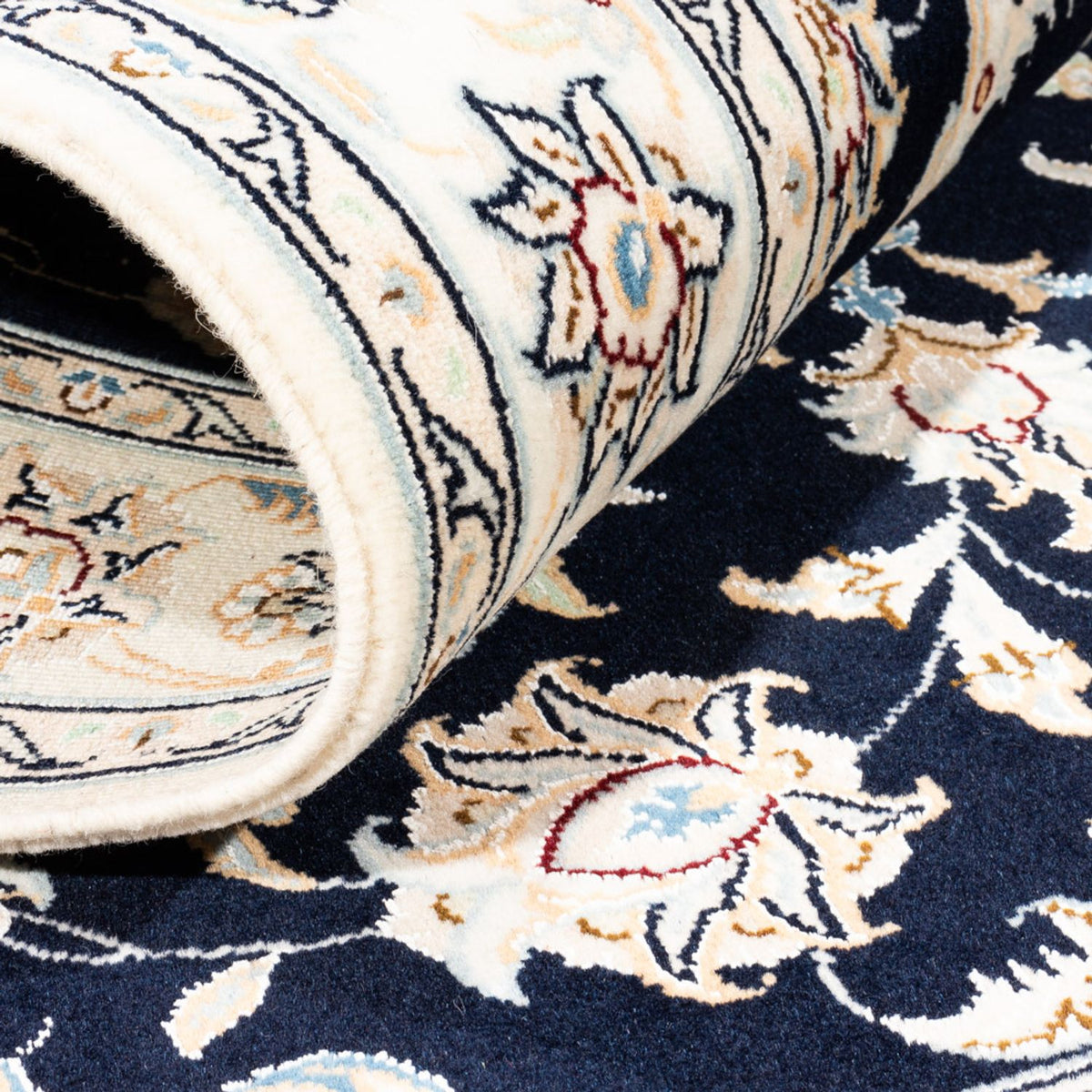 Perserteppich - Nain - Premium - 158 x 109 cm - dunkelblau