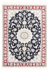 Tapis persan - Nain - Royal - 151 x 105 cm - bleu foncé