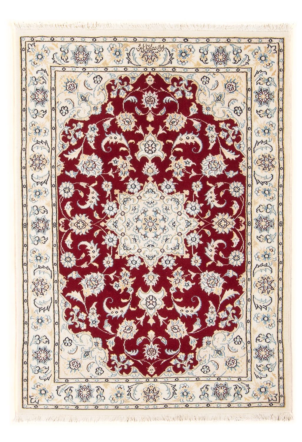 Perserteppich - Nain - Premium - 117 x 81 cm - rot