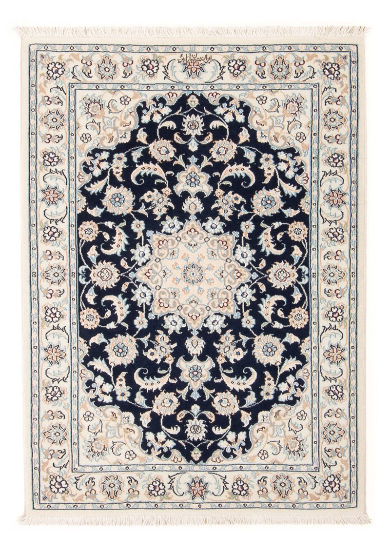 Perserteppich - Nain - Premium - 117 x 78 cm - dunkelblau
