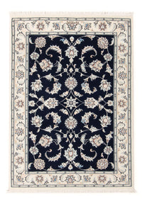 Tapis persan - Nain - Premium - 124 x 82 cm - bleu foncé