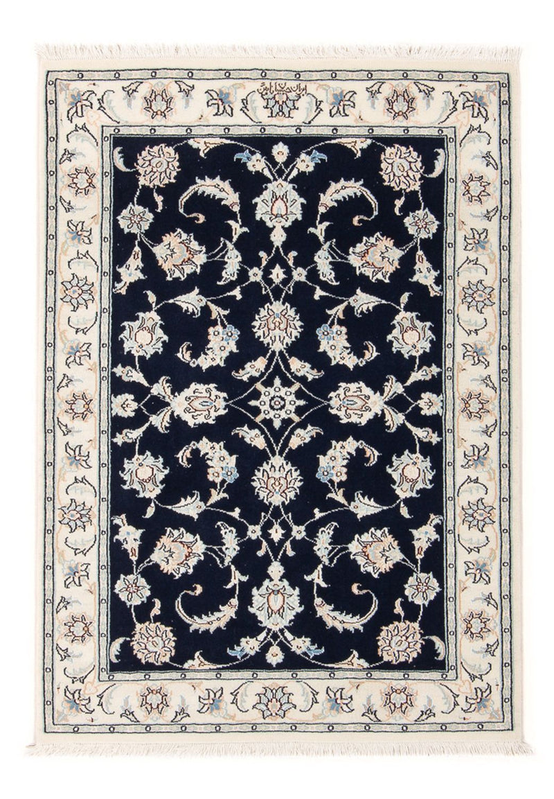 Perserteppich - Nain - Premium - 124 x 82 cm - dunkelblau