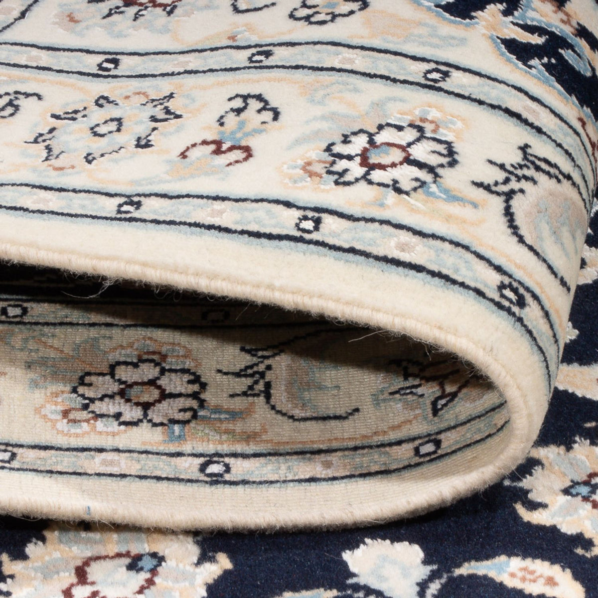 Perserteppich - Nain - Premium - 118 x 80 cm - dunkelblau