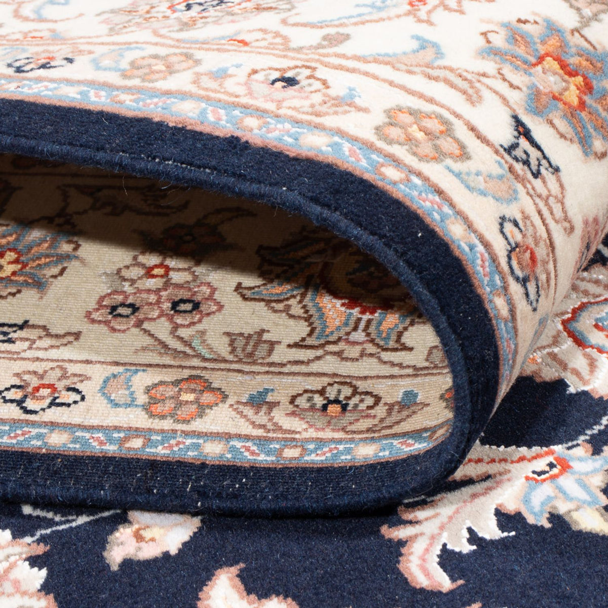 Perserteppich - Täbriz - Royal - 196 x 150 cm - dunkelblau