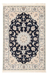 Tappeto Nain - 6La 81x120cm - Tappeto persiano - blu scuro - Rettangolo / Blu scuro / 81 x 120 cm Rettangolo