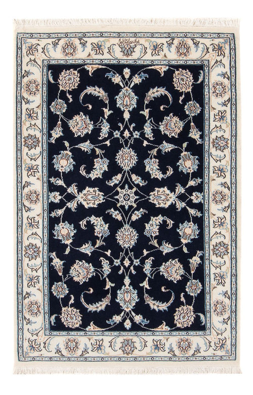 Perserteppich - Nain - Premium - 121 x 78 cm - dunkelblau