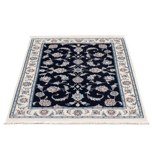 Perserteppich - Nain - Premium - 121 x 78 cm - dunkelblau