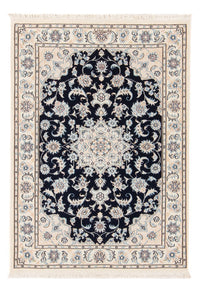 Tapis persan - Nain - Premium - 123 x 83 cm - bleu foncé