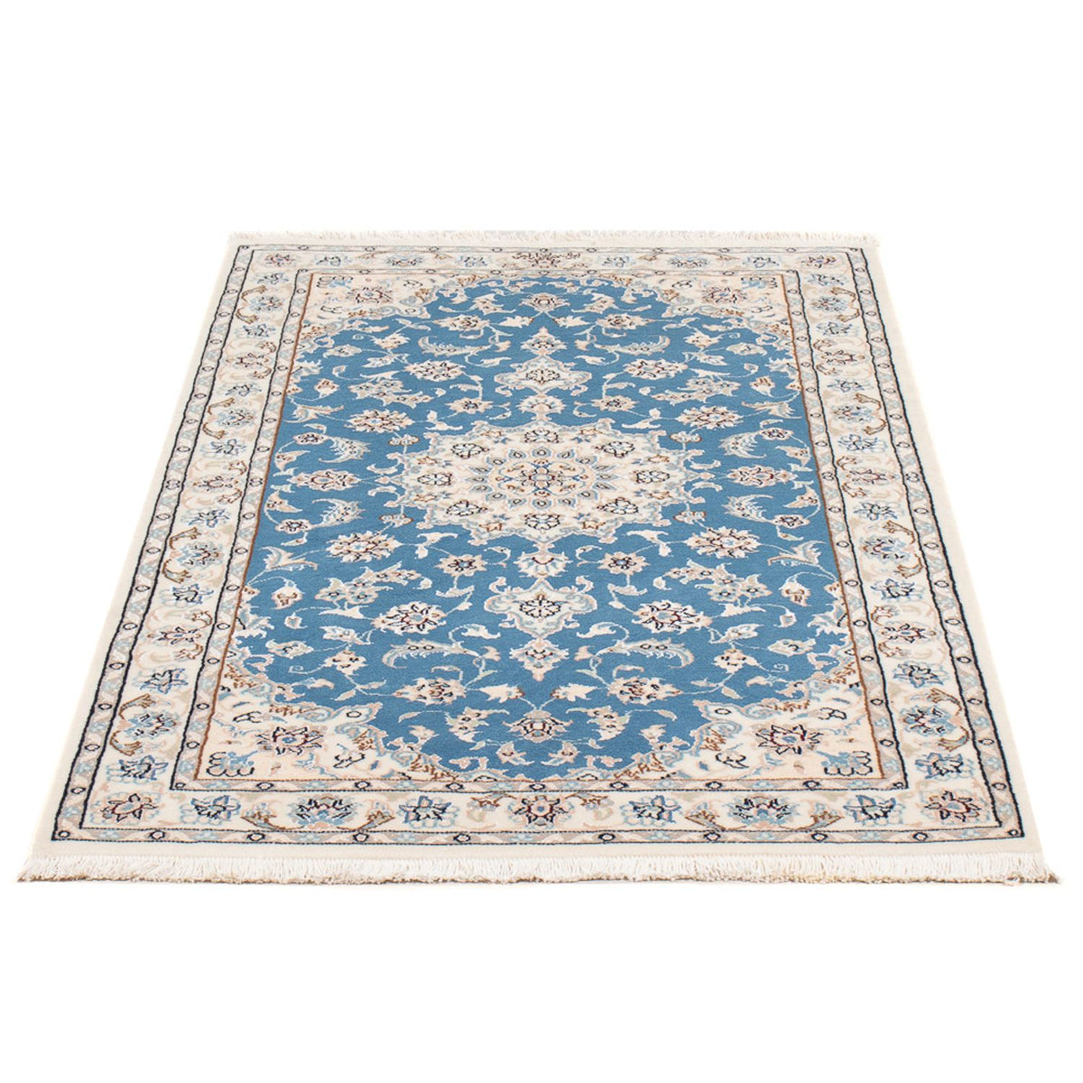 Perserteppich - Nain - Premium - 138 x 76 cm - hellblau