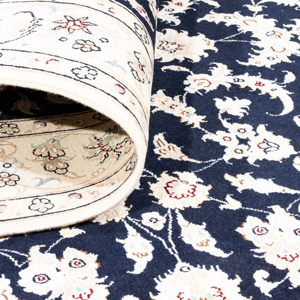 Perserteppich - Nain - Premium - 178 x 120 cm - dunkelblau