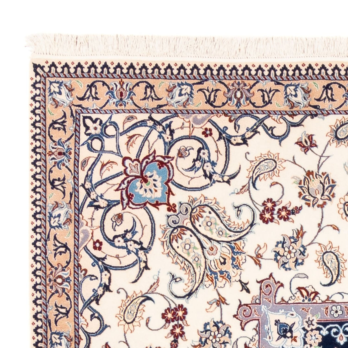 Perserteppich - Nain - Premium quadratisch  - 212 x 212 cm - dunkelblau