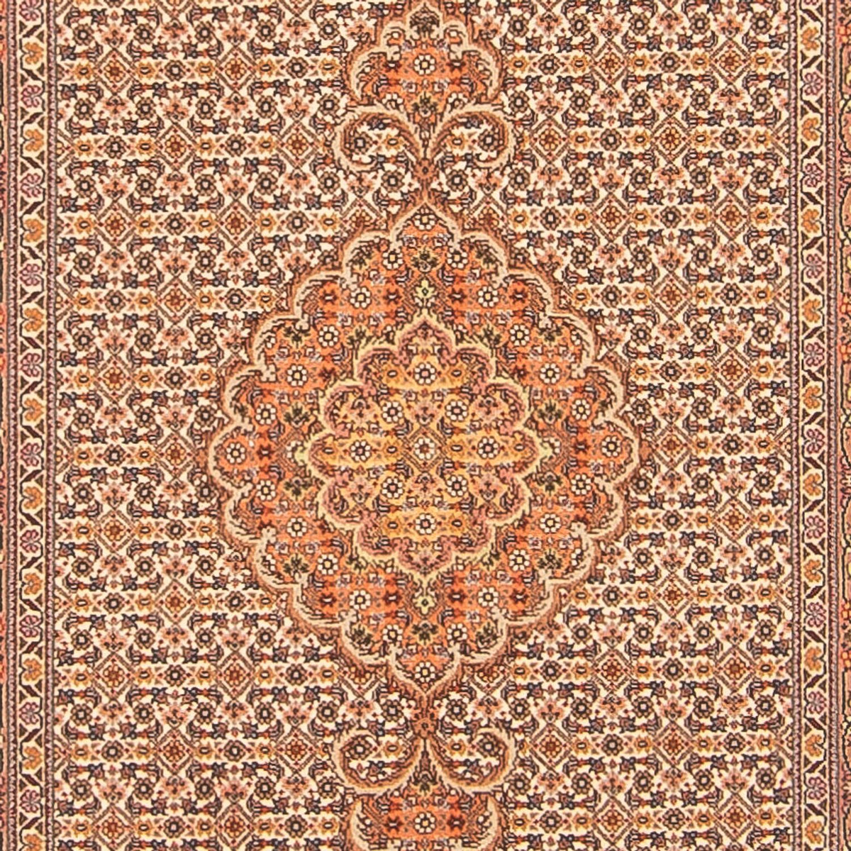 Läufer Perser - Täbriz - Royal - 407 x 78 cm - beige