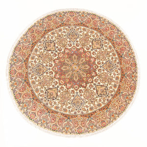 Perserteppich - Täbriz - Royal rund  - 200 x 200 cm - creme