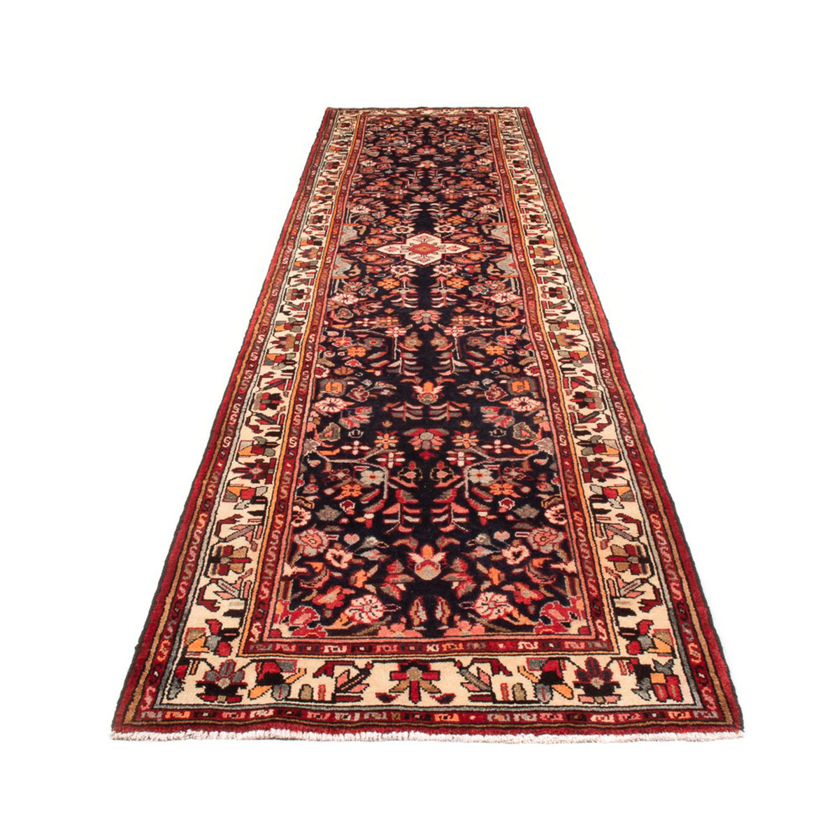 Läufer Perser - Nomadic - 391 x 100 cm - dunkelblau