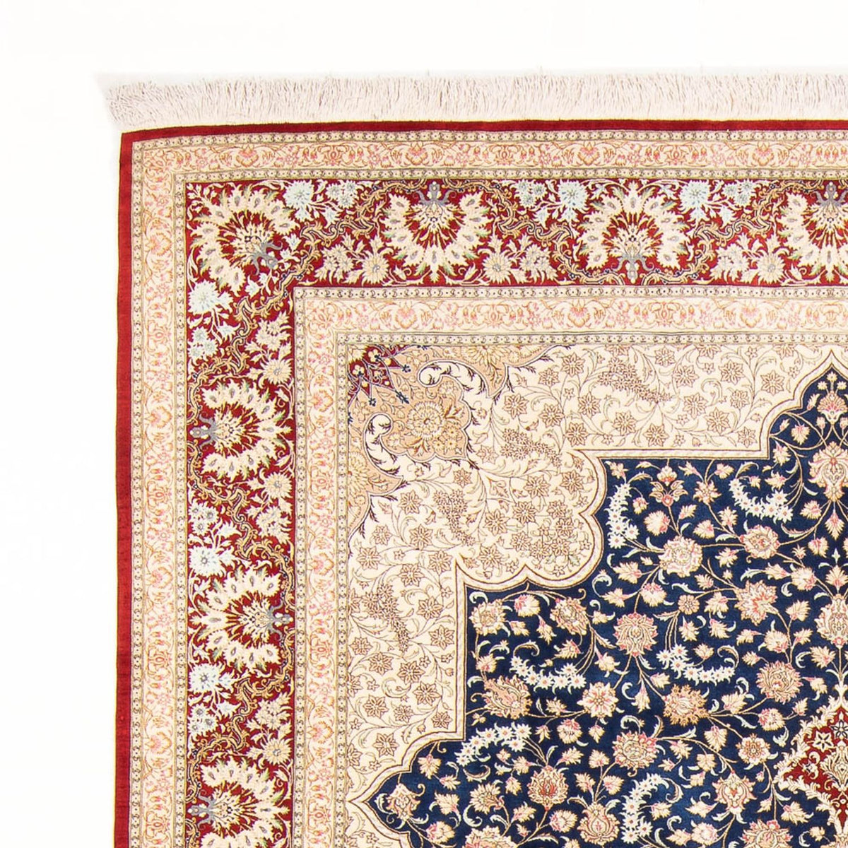 Seidenteppich - Ghom Seide - Premium - 287 x 196 cm - blau