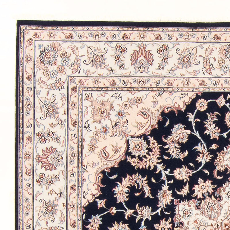 Perserteppich - Täbriz - Royal - 220 x 198 cm - dunkelblau