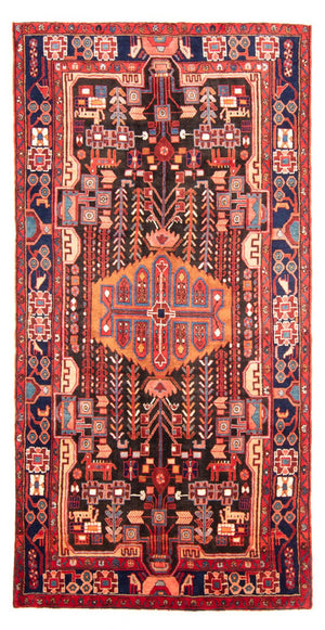 Perserteppich - Nomadic - 280 x 150 cm - dunkelblau