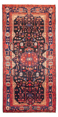 Tapis persan - Nomadic - 295 x 154 cm - bleu foncé