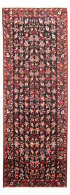 Tapis de Hamadan Tapis 140x350cm - Tapis persan - bleu foncé - Tapis de couloir / Bleu foncé / 140 x 350 cm Tapis de couloir