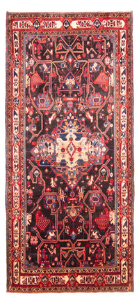 Tapis persan - Nomadic - 320 x 163 cm - bleu foncé