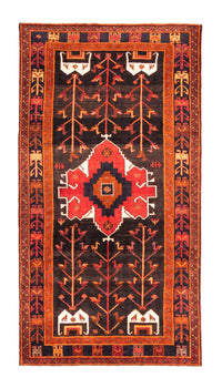 Tapis persan - Nomadic - 303 x 162 cm - bleu foncé