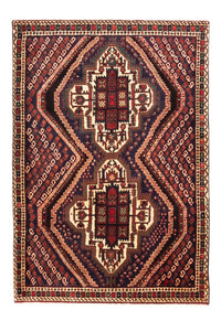 Tapis persan - Nomadic - 150 x 108 cm - rouge bordeaux