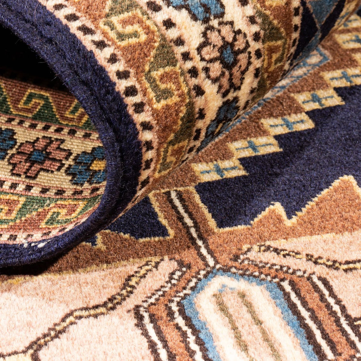 Perserteppich - Nomadic - 145 x 80 cm - dunkelblau