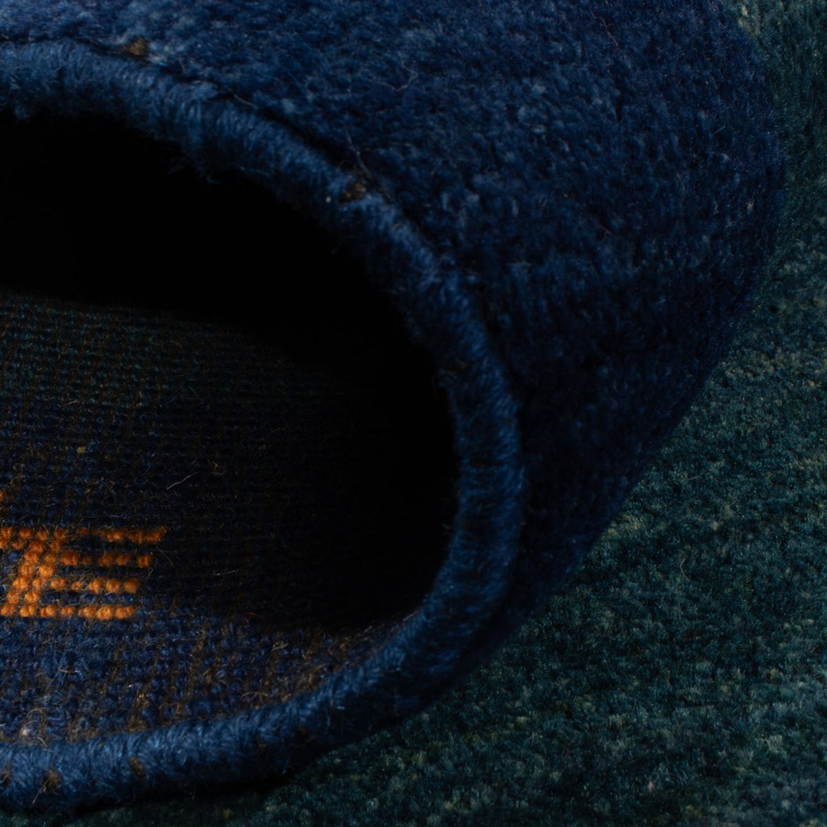 Gabbeh Teppich - Perser - 139 x 100 cm - petrolblau