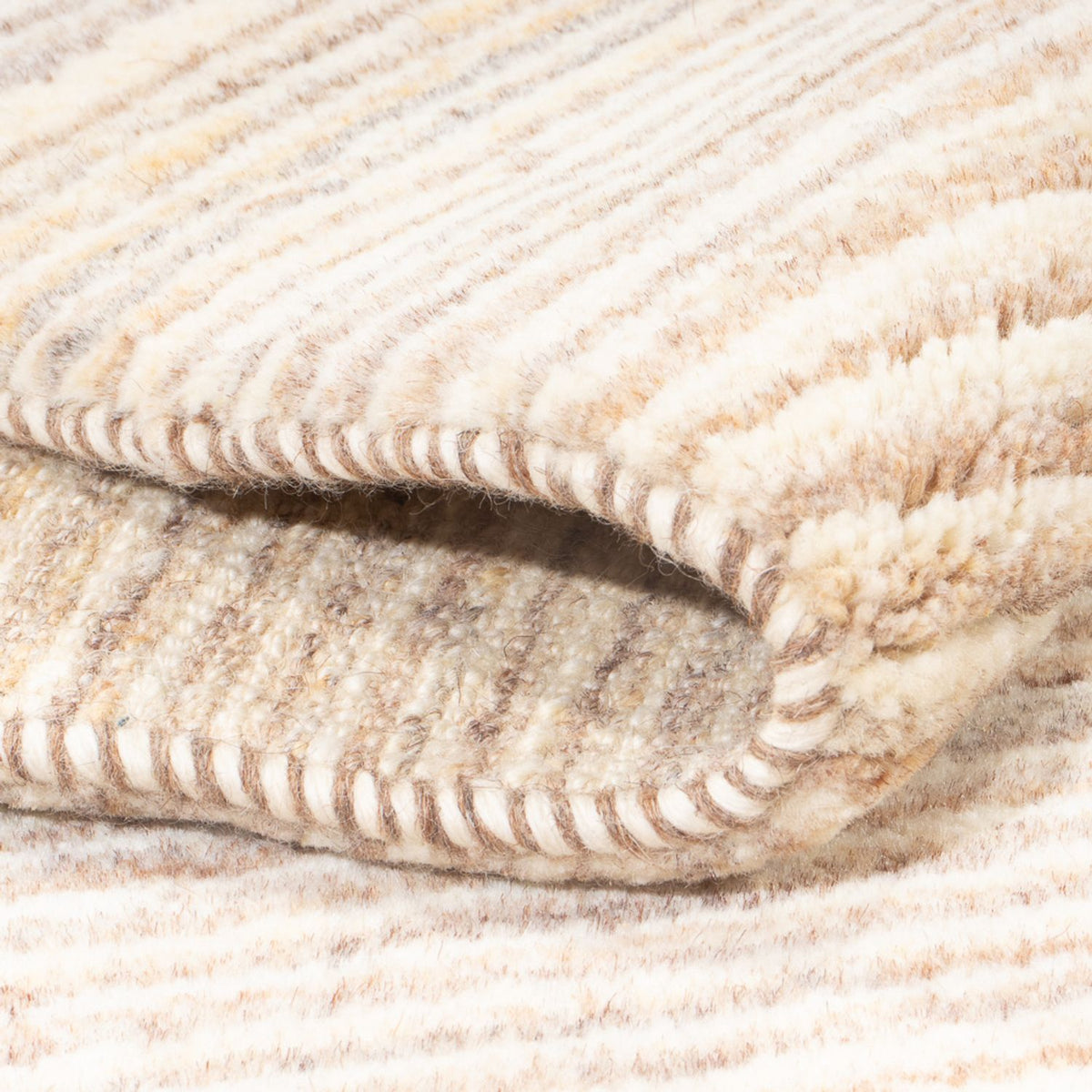 Gabbeh Teppich - Perser quadratisch  - 157 x 140 cm - beige