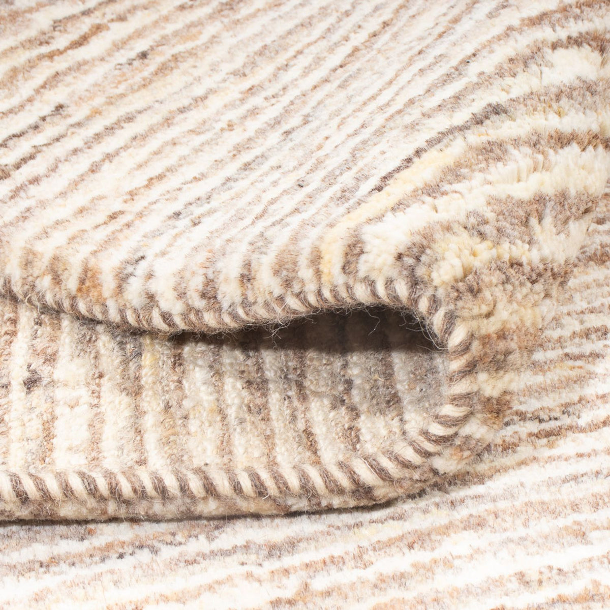 Gabbeh Teppich - Perser - 194 x 151 cm - dunkelbeige